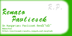 renato pavlicsek business card